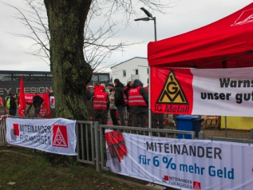 24-Stunden-Warnstreik heute Bei GKN Driveline und morgen bei tkMS