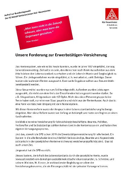 Erwerbstätigen-Versicherung